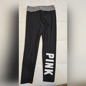 PINK Victoria's Secret Black and Gray Leggings